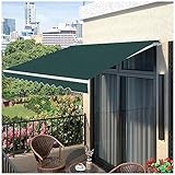 PJDDP Einziehbare Markise mit Handkurbel, Manuelle Gelenkarmmarkise wasserabweisend Sonnenmarkise Winkel Verstellbar Sonnenschutz für Fenster Terrasse Balkon Garten,3x1.5M/10x5FT