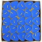 LAAT Teelichter Kerzen Herz Teelicht Set Kreative Kerze Teelichter Set Herz Kerzen Liebe Herzform für Romantische Vorschlag 50 stücke (Blau)