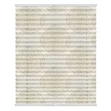 Lichtblick Plissee Klemmfix mit Motiv, ohne Bohren, Verspannt, Blickdicht, Lichtdruchlässig, Made in Germany, Julia Schumacher, Stripy Boho Drop India - Beige 100 x 130 cm (B x L)