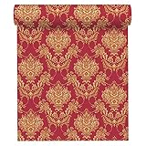 A.S. Création Vliestapete Chateau 5 Tapete mit Ornamenten barock 10,05 m x 0,53 m gelb metallic rot Made in Germany 344922 34492-2