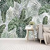 benutzerdefinierte foto 3d wandbild tapete tropische pflanze blätter wanddekor malerei schlafzimmer wohnzimmer tv hintergrund fresko wandverkleidung-400cm(W) x300cm(H)