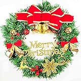 Notinzo Dekoration an der Südwand der Schönheit Tür Merry Bell Party Weihnachtskranz kleines Baby-Bett Glockenklänge Babyspielzeug 3 Monate Musik