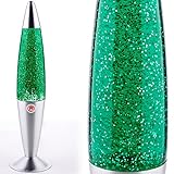 GGMMÖBEL RIMA RL | Lavalampe | Grün | Kinder | Glitterleuchte Glitzerlampe Lavalampe Lavaleuchte Magmalampe Magmaleuchte Lava Glitter Glitzerleuchte