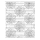 Lichtblick Plissee Klemmfix mit Motiv, ohne Bohren, Verspannt, Blickdicht, Lichtdruchlässig, Made in Germany, Julia Schumacher, Stripy Boho Drop - Weiß 60 x 130 cm (B x L)