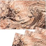 matches21 Rustikale Tischsets Platzsets Motiv abwaschbar Holz Optik Holzdesign braun Kunststoff 4er Set 43,5x28,5 cm