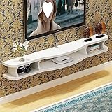 TV Lowboard Hängend,TV Schrank Hängend,Unterhaltungs Medienkonsolen-Center Großer Aufbewahrungsschrank für Wohnzimmer Home Office,Wand befestigter schwimmender TV-Ständer,Nussbaum 120CM