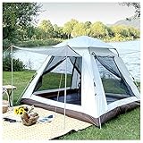 Günstiges Zelt 4 Personen geräumiges Rucksackzelt leichtes und stabiles leichtes Zelt ideal für Camping im Garten