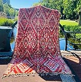 Marokkanischer Beni Mguild Teppich | Berberteppich | Handgewebter Naturteppich | Teppich aus reiner Schurwolle - 370x177...