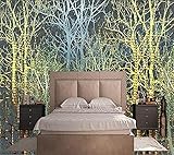 XLMING 3D Tapete Metall Modern Abstrakt Reichtum Baum Wald Wald Wald Wandbild Wohnzimmer Schlafzimmer Tv Hintergrund Wanddekoration-250cm×170cm