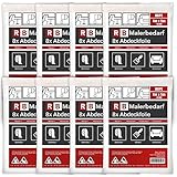 RBMalerbedarf - 8x Abdeckfolie Maler - 4x5m Plastikfolie - Malerfolie für Möbel & Fenster - Rundum Schutz gegen Staub & Farbe - Perfekt für Malerarbeiten - Folie für Maler Stark - Malerplane 160qm