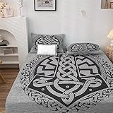 Spannbettlake Spannbettlaken FüR Boxspringbett Schwarzer Druck Spannbettuch Mikrofaser GebüRstete Polyester Bed Sheets，140 * 200cm