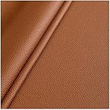Kunstleder Lederstoff Lederimitat 1.2mm Dick Kunstleder Material Big Litschi Muster Kleidung Schneiderei Polster Kunstleder Stoff Wasserdichtes Sofa Autositzbezüge 138cmx100cm（Braun）(Size:4M×1.38M)