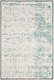 Safavieh Wohnzimmer Teppich, PAS401, Gewebter Polypropylen, Elfenbein / Türkis Blau, 160 x 230 cm