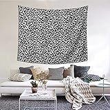 IUBBKI 102 cm x 152 cm Wandteppich, Wandbehang, Dekoration für Schlafsaal, Schlafzimmer, Wohnzimmer, College, schwarz-grauer Leoparden-Gepard