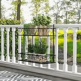 COSTWAY Blumenregal zum Aufhängen, Blumentopfhalter Metall, Hängeregal mit verstellbaren Haken, Topfpflanzenbehälter für Garten Balkon Terrasse, Geländer Regal, Blumentopfregal Schwarz