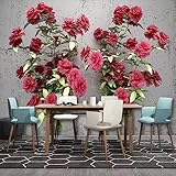 Fototapete Fotokacheln Pink Rose TV Home Fresco Moderne Tapete Wandbilder Wohnzimmer Schlafzimmer Wand Dekoration 3D Wandtapete Tapeten 200x140cm Yuekuomao3644