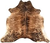 Generisch KUHFELL STIERFELL BRAUN Natur 190 x 210 cm ECHTER Rinder Fell Teppich BRAUN VON KUHFELLE ONLINE
