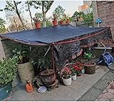 Schattiernetz, Sonnenschutz-/UV-beständiges Schattiergewebe, rechteckiges Sonnensegel for den Außenbereich, Schwarze, reißfeste Schattiernetzabdeckung, for Pflanzen, Balkone, Zwinger, Pergola (Größe