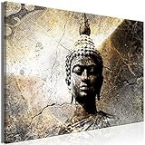 murando - Bilder Buddha 90x60 cm Leinwandbild 1 tlg Kunstdruck modern Wanbilder XXL Wanddekoration Design Wand Bild Gesischt Porträt Zen Feng Shui Ornament p-C-10009-b-a