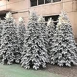 Künstlicher Weihnachtsbaum, Premium-Weihnachtsbaum, Schnee, beflockt, aufklappbar, mit Metallständer, Schnee, Frost, Weihnachtsbaum für Urlaubsdekoration, 240 cm (180 cm)