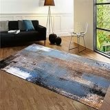 RUGMRZ Esstisch Groß Area Rug Graublauer minimalisti scher Wohnzimmer Teppich Modern Multi-Größe Badteppich 75 x 190 cm