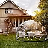 CUTYZ Blasenzelt-Garten, 3,6 m Gartengewächshaus-Iglu-Kuppelzelt, 4-Jahreszeiten-Kuppelschutz, mit PVC-Abdeckung, Tür und Fenstern für Hinterhof, Outdoor, Party