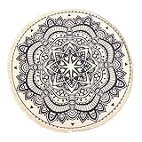 HOOTNEE Teppich Für Kinder Runder Flauschiger Teppich Für Den Innenbereich + + Matte Runde Bodenmatte Mandala-Teppich Im Ethno-Bereich Runder Teppich Im Ethno-Stil