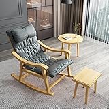 Moderner Schaukelstuhl Petite Gepolsterter Akzentstuhl, 136 ° Bogen Rückenlehne Sofa, Hohe Baumwolle Füllung Rebound Kopfstütze, für Wohnzimmer/Schlafzimmer/Kinderzimmer (Color : Style 2)