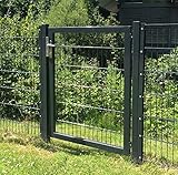 Gartentor Zauntür Premium für Stabmattenzaun Breite 100cm x Höhe 80cm Anthrazit