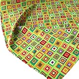 TOLKO 1m Modestoff | Dekostoff universal Stoffe zum Nähen Meterware Dekorieren | Blickdicht, knitterarm | 150cm breit Bekleidungsstoffe Dekostoffe Vorhangstoffe Basteln Patchwork (Grün Karo)