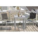 MERXX Gartenmöbel-Set Rimini 3-tgl. Stapelsessel und Balkonausziehtisch, 65(130) x65 cm