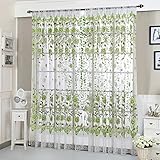 AQ899 Voile Curtain Window Panel Curtain Tulle Drape Peony Sheer Voile Fabric 1 Home Decor Curtains Drapes 200cm x 100cm