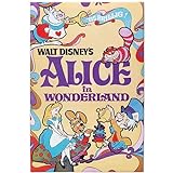 Open Road Brands Disney Alice im Wunderland, farbenfroher klassischer Filmdeckel, Leinwanddruck, Vintage-Wanddekoration für Kinderzimmer, Spielzimmer, Büro, Filmzimmer, Sammlerstück