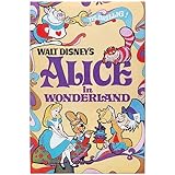 Open Road Brands Disney Alice im Wunderland, farbenfroher klassischer Filmdeckel, Leinwanddruck, Vintage-Wanddekoration für Kinderzimmer, Spielzimmer, Büro, Filmzimmer, Sammlerstück