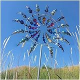 Windspiele Metall, GartenwindmüHlen, Gartendeko Metall, Magic Spinner, füR Hof Und Garten FüR Den AußEnbereich, Dekoration, Windskulptur,Colorful