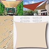 GLIN Sonnensegel Wasserdicht Rechteckig 1.5x2.5m Balkon Sonnenschutz 95 Prozent UV Schutz Windschutz für Garten,mit Ösen und Befestigungsseile Nicht-gerade Weiss