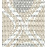 matches21 Weichschaum-Bodenbelag NOVA TEX Antirutsch Läufer Weichschaummatte Küche Bad Wellen beige weiß grau 65x180 cm