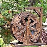 Wasserrad für Teich,Springbrunnen im Freien,Wasserspiele Garten,Brunnen für Draußen,Wasserspiel Waterwheel,Holz Design Wasserradbrunnen Feng Shui Wheels,Balkon Terrasse Yard Dekorative (Size : 20cm)