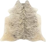 generisch Kuhfell Fell Teppich hell grau beige Natur ca. 200 x 170 cm echtes Stierfell von KUHFELLE online