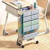 AVSMGP Standregal Metallregal Bücherregal Lagerregal Leiterregal Badregal Küchenregal Eckregal Treppenregal Stufenregal Hochregal 6 Ablage,Beige,Single Sided