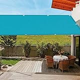 AMZYU Balkon Sichtschutz Ohne Bohren 130 x 950 cm Balkonverkleidung Garten wasserabweisend & witterungsfest mit Kabelbinder für Garten, Balkon, Blau