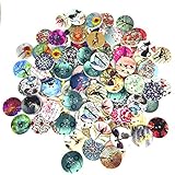 ysister 100 Stück Holzknöpfe, Knöpfe Nähen Rund Vintage Tasten 2-Loch Bunte Knöpfe für Basteln Nähen Kinder DIY Basteln Painting Geschenk Deko Nähen Handwerk Scrapbooking