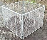 Komposter Feuerverzinkt Metallkomposter aus Streckmetall Gartenkomposter Kompostbehälter 100x100x80 cm