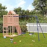 Yolola Spielturm Outdoor Gartenspiele Für Kinder mit Kletterwand1 x Doppelschaukel-Set,Kinderrutsche Outdoor,Kindergartenschaukeln Empfohlenes Benutzeralter: 3-8 Jahr Massivholz