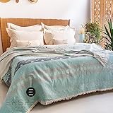Ersperto Otantica Tagesdecke 200 x 240 cm | 100% Baumwolle | Bettüberwurf Wohndecke Wendedecke Sofadecke | extragroß