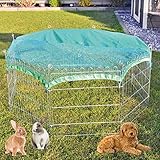 premium xxl Freilaufgehege/Auslaufgitter - ideal für Kleintiere und Hunde/Welpen - mit Schutznetz - 2 Modelle zur Wahl mit oder ohne Bodenschutz - perfekt für drinnen und draußen - winterfest
