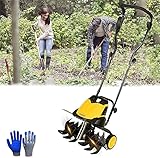 Garden Gear Elektrische Gartenfräse, 2400 W geräuscharmer elektrischer Grubber, Fräsbreite 45 cm, Arbeitstiefe 22 cm, Geschwindigkeit 420 U/min, Grubber und Rotavator für Rasen, Ge