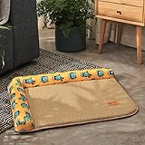 Sommer-Haustier-Hundebett Mit Selbstkühlender Matte Für Mittelgroße Und Kleine Hunde, Langlebiges Schlafsofa Für Hunde Und Katzen, Gemütliches, Kühles Rattan-Welpenbett Und Katzenbetten,I,L