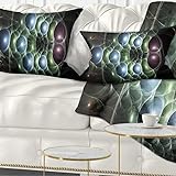 Designart 3D Surreal Circles' Abstrakte Wurf-Lendenkissen Kissenbezug für Wohnzimmer, Sofa, 30,5 x 50,8 cm