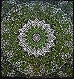 Popular Psychedelic Mandala Hippie Tapestry Indian Wall Hanging Bedspread 84x90 Inches (215x230cms) by Popular Handicrafts